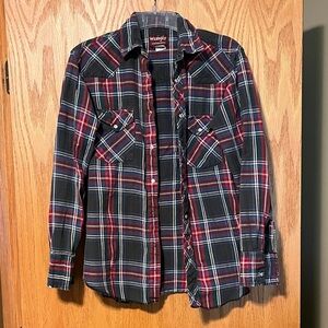 Vintage Wrangler Red and Blue Plaid Shirt